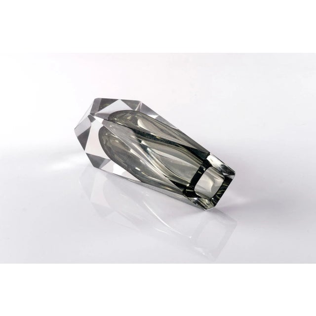 Large Faceted Sommerso Murano Glass Vase by Flavio Poli for Seguso, 1960s, in Very Good conditions. Designed 1960 to 1969...