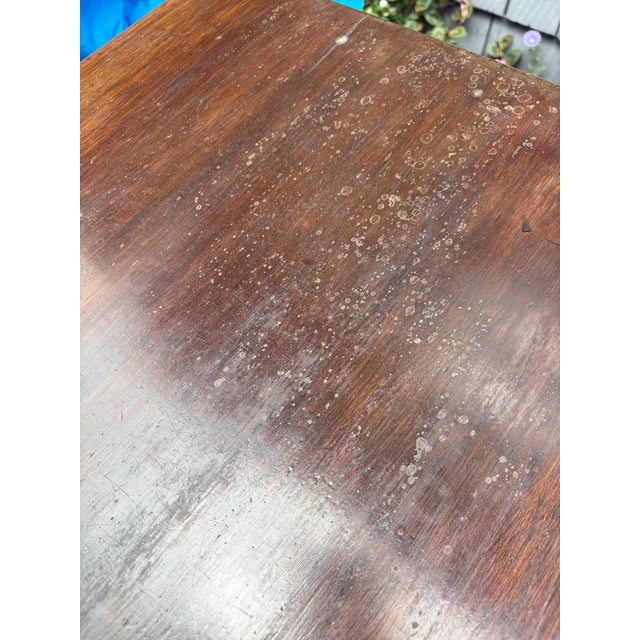 1950s Brown-Saltman “Montecito” Solid-Wood Double-Pedestal Desk — Labeled, Los Angeles For Sale - Image 10 of 12