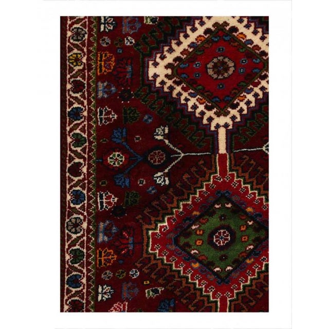 The pile used in Yalameh rugs is very fine, particularly in comparison to other tribal designs, using soft wool based on a...