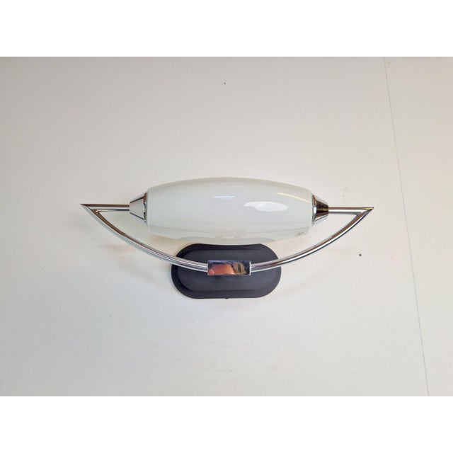 Vintage Bolero Wall Lamp in White Glass by Dieter Sieger for Peill & Putzler, Germany, 1970s For Sale - Image 3 of 13