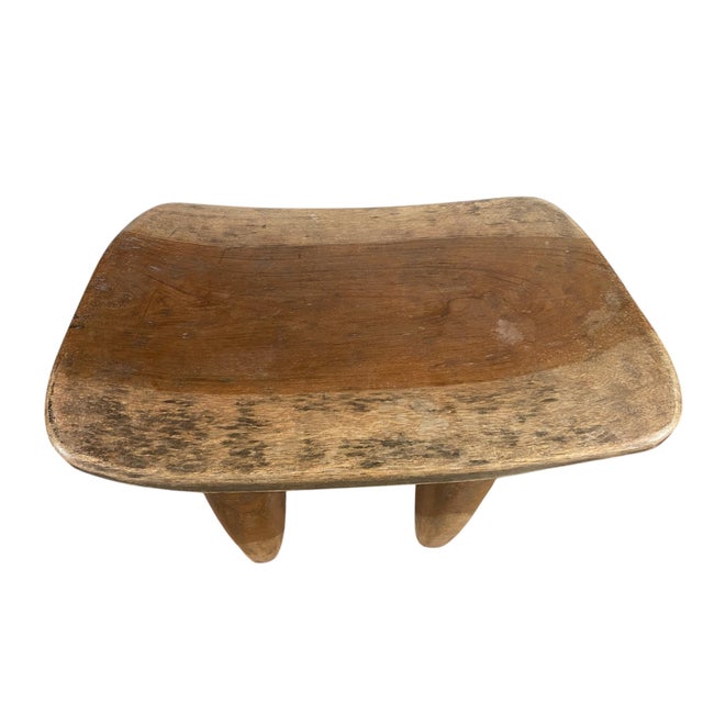 1980s Lg African Senufo Stool / Table I Coast 14.5" H by 24.5" W For Sale - Image 5 of 9