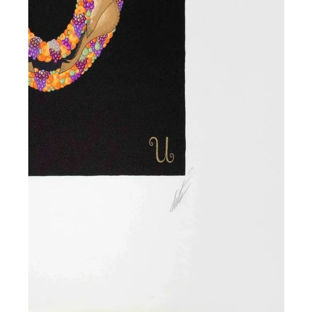 Letter u - from the suite letters of the alphabet is a contemporary artwork realized by erté (romain de tirtoff)....