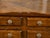 French French, 1900s, Walnut Side Table with Carved Tray Top and Four Small Drawers For Sale - Image 3 of 12