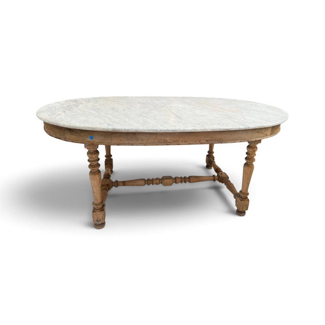 19th Century French Gibier Table With White Marble Top From a Chateau For Sale - Image 10 of 10