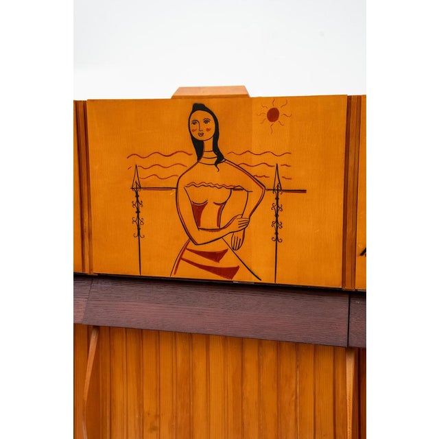 Vintage Sideboard in Ash, 1950s For Sale - Image 4 of 18