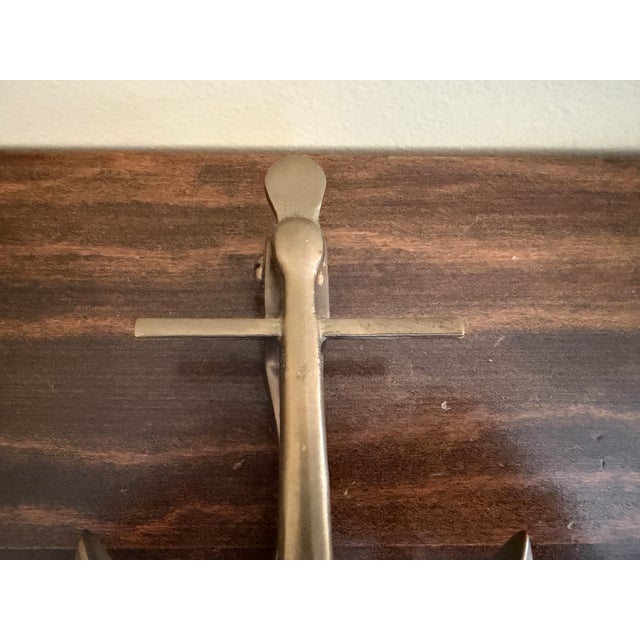 Mid 20th Century Mid-20th Century Cast Brass Anchor Door Knocker For Sale - Image 5 of 9