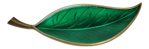 Mid-Century Danish Sterling Silver and Enamel Leaf Brooch from Brd. B, 1960s