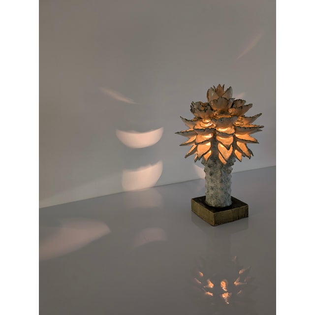 Glazed Ceramic Sculpture Lamp by Birthe Aksby, Denmark, 1970s For Sale - Image 6 of 17