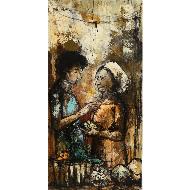 1970s Didier Grandt, Les Femmes De Marche, Painting For Sale - Image 5 of 5