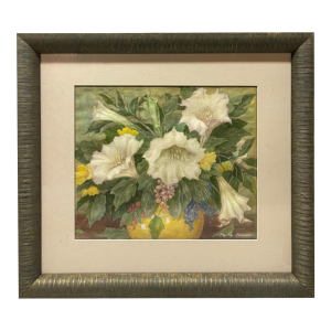 A Watercolor Still Life Bouquet Painting on Paper by Bailey Brownie