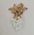Gold Vintage 1960s Signed Napier Goldtone White Beaded Grape Cluster Brooch For Sale - Image 8 of 8