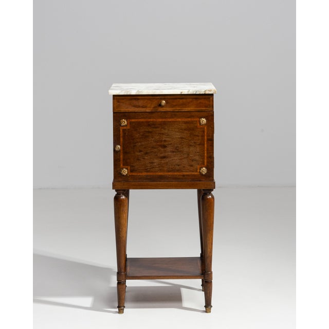 19th Century Eclectic Marble-Top Side Table With Brass Accents For Sale In Greensboro - Image 6 of 16