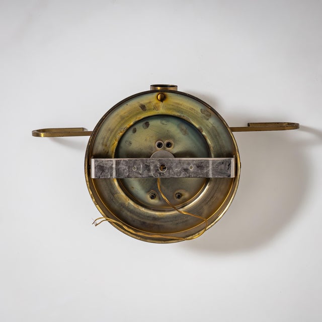 Set of Five Wall Lights with Glass Shades, italy, Mid-20th Century For Sale In New York - Image 6 of 10