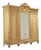 Neoclassical Style Wardrobe in Lacquered Cherry and Walnut For Sale