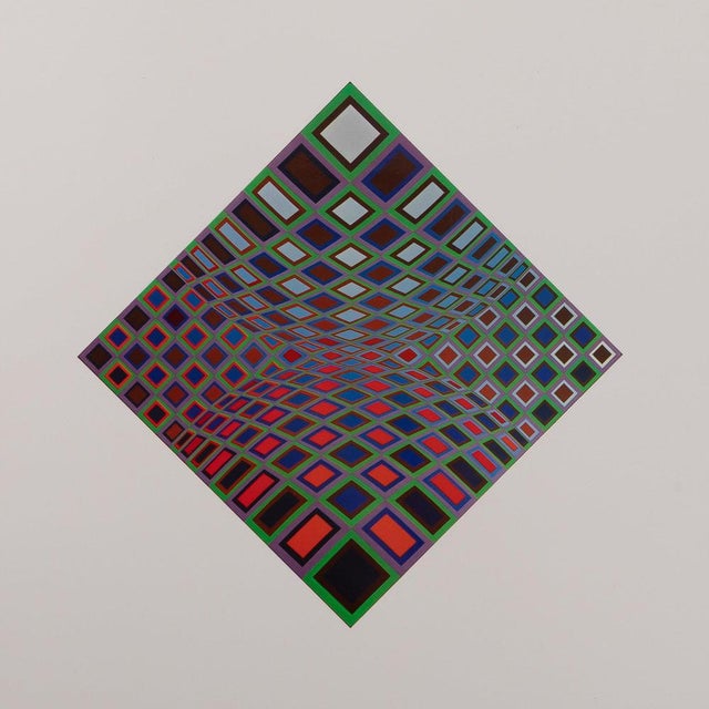 Victor Vasarely (1906-1997) Ond-Kett Heliogravure after a work by the artist On heavy paper, 27 x 27 cm (approx. 11 x 11...