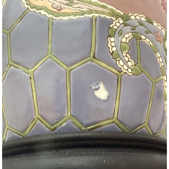 Vintage Macau Famille Rose Porcelain Ginger Jar Lamp For Sale - Image 11 of 12