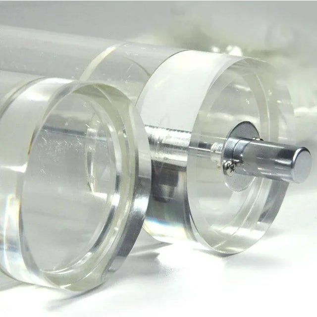 Metal Acrylic Salt & Pepper Set from Felice Antonio Botta, Italy, 1970s, Set of 2 For Sale - Image 7 of 11