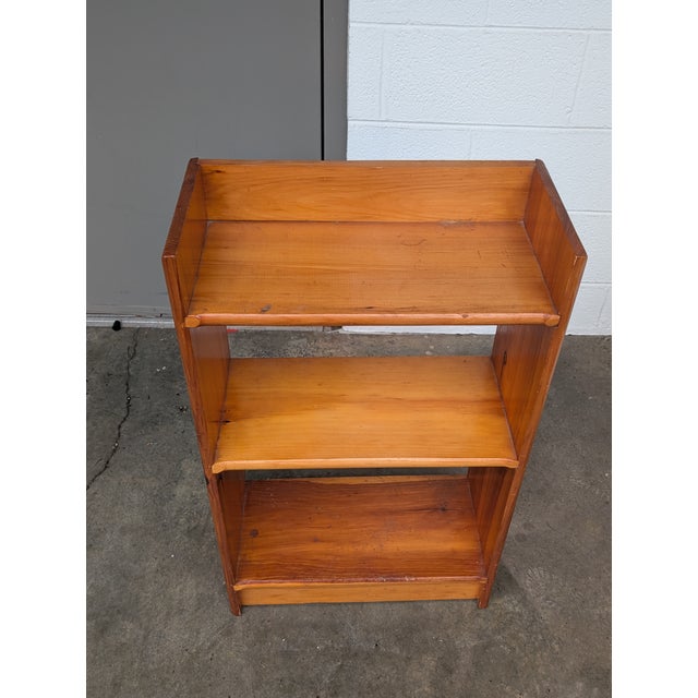 Add a touch of artisanal warmth to your home with this Small Vintage Handmade Solid Oak Bookshelf. Crafted from high-...
