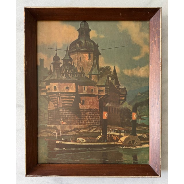 Pair of vintage mid century travel prints originally painted by San Francisco artist Louis Macouillard originally produced...
