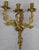 Late 19th Century Late 19th Century Pair of Rococo Style Gilt Bronze Three Arm Wall Candelabra Sconces For Sale - Image 5 of 7