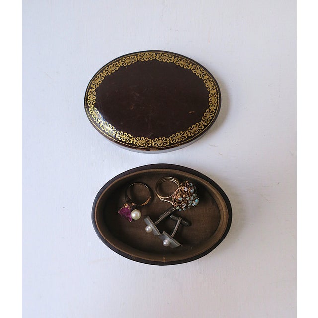 Italian Leather Jewelry Box For Sale - Image 4 of 13