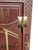 Vintage Chinese Asian Burgundy Lacquer Floral Chinoiserie Cabinet ~ Side Table For Sale - Image 13 of 17