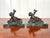 Pair of Vintage Bronze Belle Époque Style Bacchic Putti Bookends on Verde Marble, in the Manner of Auguste Moreau For Sale - Image 12 of 12