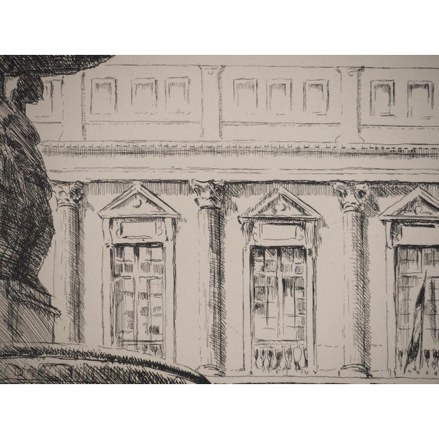 Eugene Corneau, Garden of the National Library, Engraving For Sale - Image 6 of 8