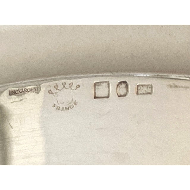 Large Stainless Steel Platter Silver from Bouillet & Bourdelle, 1940 For Sale - Image 3 of 8