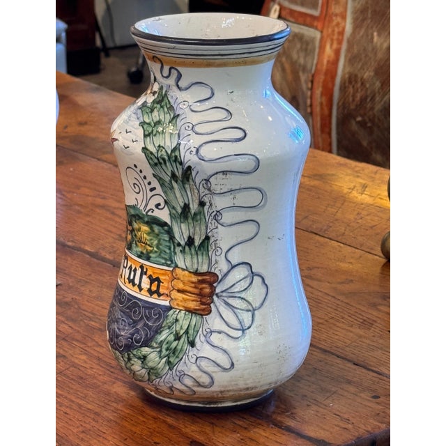 1950s 1950s Italian Ceramic Drug Jar For Sale - Image 5 of 7