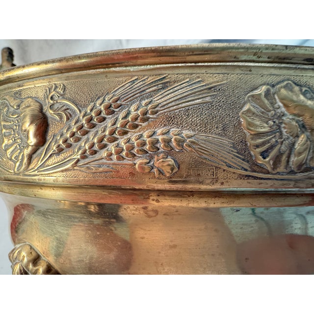 French, Antique Brass Footed Jardiniere For Sale In Salt Lake City - Image 6 of 11