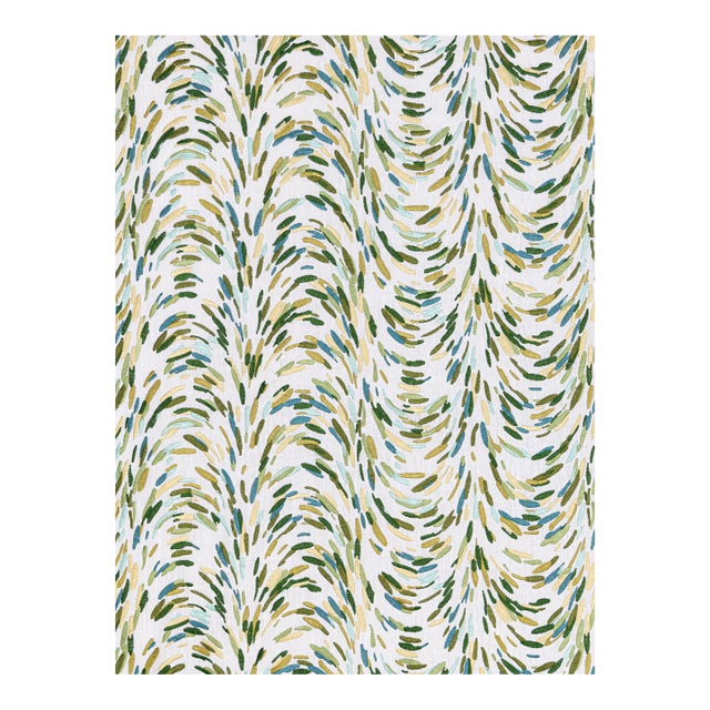 Sample - The House of Scalamandré Fountain Embroidery Fabric, Leaf For Sale