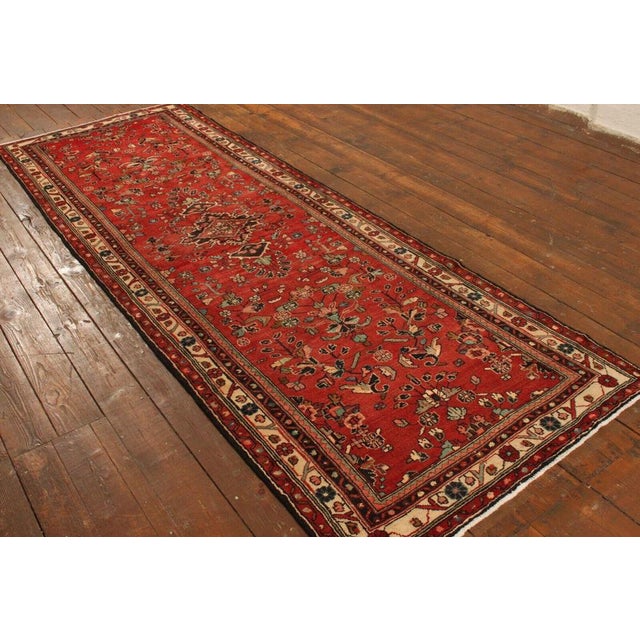 Hand-Knotted Middle Eastern Runner Rug in Wool For Sale - Image 4 of 11