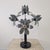 Mid-Century Modern Hollywood Regency Five-Light Lotus Flower Table Lamp in Smoked Glass, 1980s For Sale - Image 3 of 18