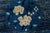 Asian Doris Leslie Blau Vintage Chinese Floral Navy Blue Hand-Knotted Wool Rug For Sale - Image 3 of 10
