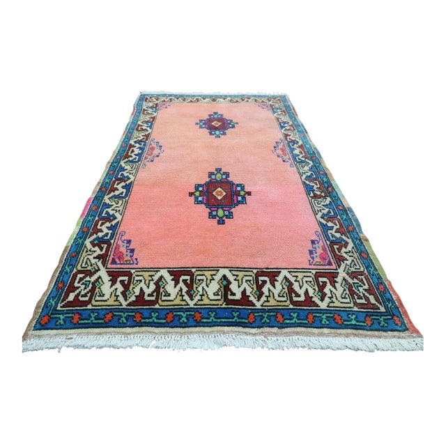 1960s Turkish Handknotted Area Rug - 41"x69" For Sale