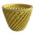 Old School Palm Beach Yellow Glazed Ceramic Cache Pot For Sale