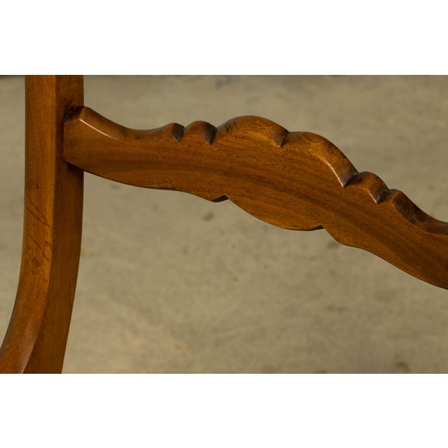 Set of 10 Mid-19th C. French Louis Philippe Walnut Dining Chairs in Yellow Linen For Sale - Image 9 of 18