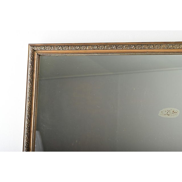 French 19th Century Large Art Nouveau Gilt Mirror For Sale - Image 4 of 14