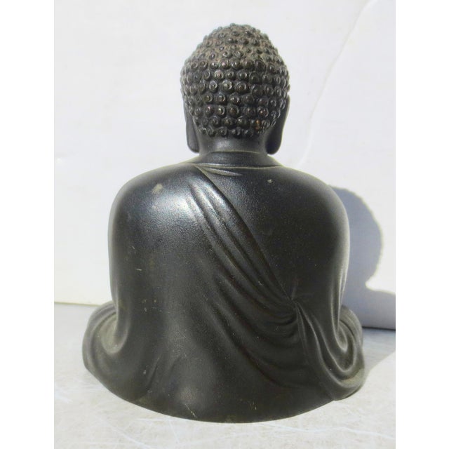 Late 19th Century Antique Bronze Kamakura Amida Buddha For Sale - Image 5 of 6