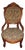 Antique Victorian Ornate Walnut Rose Tapestry Ladies / Slipper Chair For Sale