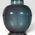 Vintage Hollywood Regency Ombre Ceramic Ginger Jar Table Lamp With Navy Pleated Shade For Sale - Image 4 of 11