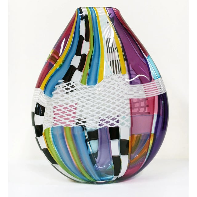 2000 - 2009 Jeffrey P’an Signature Art Glass Vase - 2008 For Sale - Image 5 of 10