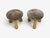 Danish Modern Style, Gray Sheepskin, Maple, Shearling Footstools, 21st C. For Sale In New York - Image 6 of 9