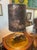 Metal Antique Art Nouveau Table Lamp With North American Bison Sculpture For Sale - Image 7 of 8