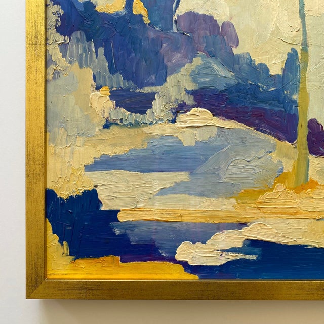Glenn Radtke Vintage Fauvist " California Landscape " Framed Original Mid Century Modernist Impasto Oil Painting For Sale - Image 10 of 18