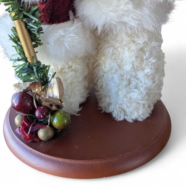 Vintage Holiday Santa Bear Figurine With Teddy and Staff For Sale - Image 16 of 18