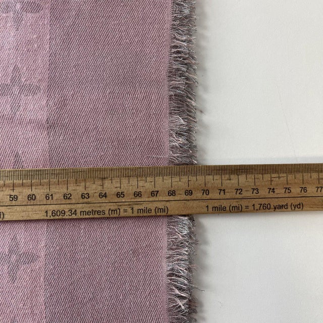 Pink Louis Vuitton Pink Monogram Silk Wool Scarf For Sale - Image 8 of 9