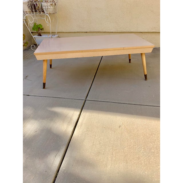 Midcentury Modern Blonde Formica Wood Coffee Table Chairish