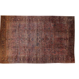 1900's Antique Persian Sarouk Palace Rug, 14'4" X 22'6" For Sale